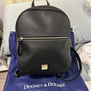 NWT Dooney & Bourke Black Leather Backpack